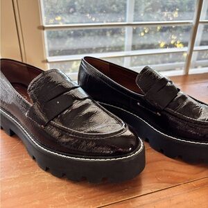 Franco Sarto Balin Lug Sole Loafers, Burgundy, Size 8